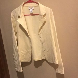 New cond. yellow Talbots cotton blazer/jacket L